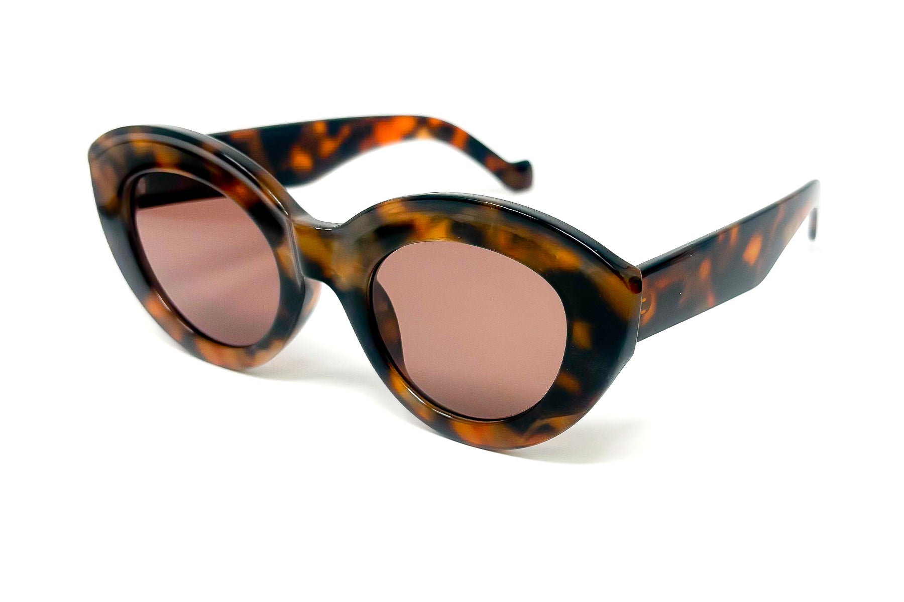Tortoise Retro Oval Sunglasses 5887