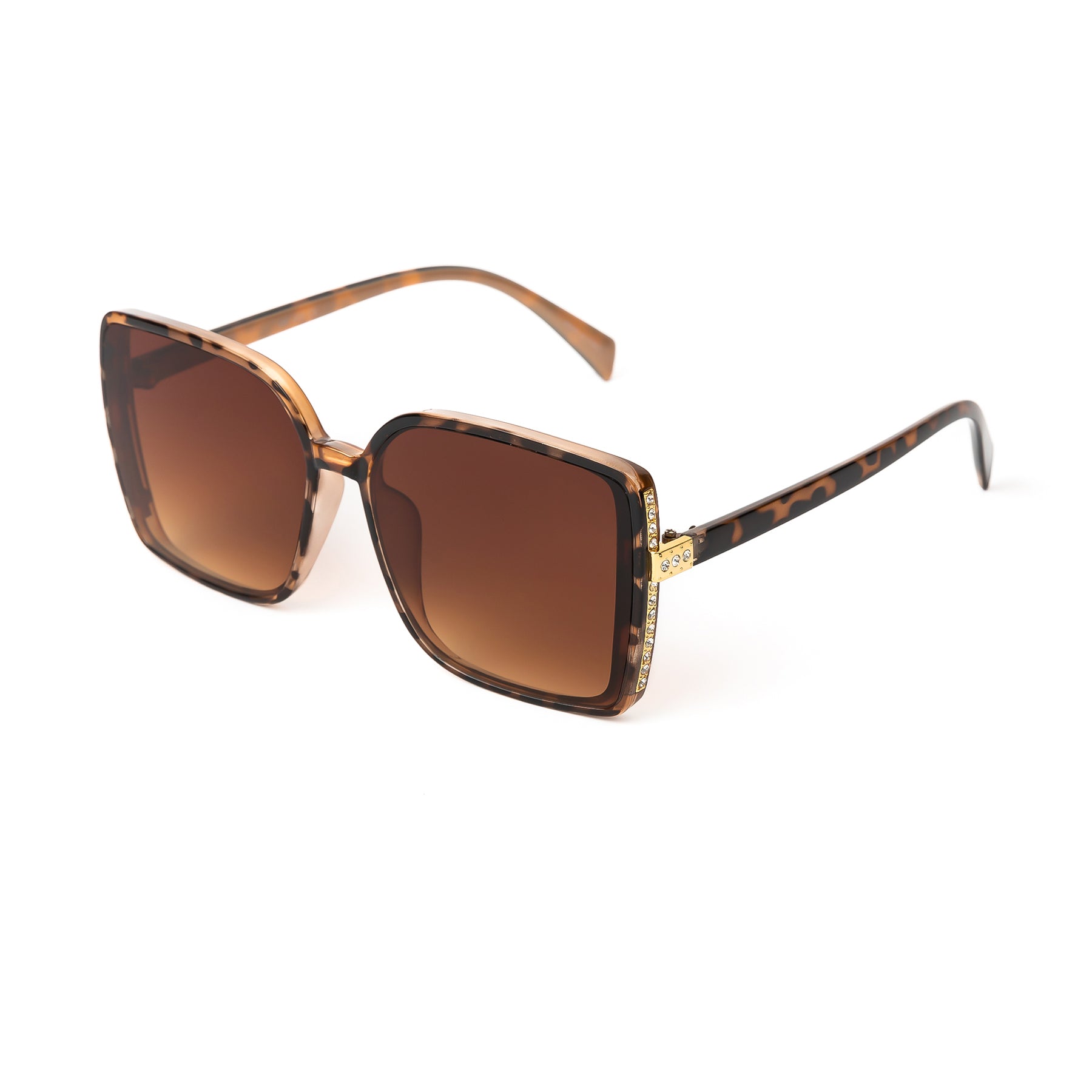 Rhinestone Square Sunglasses 5855